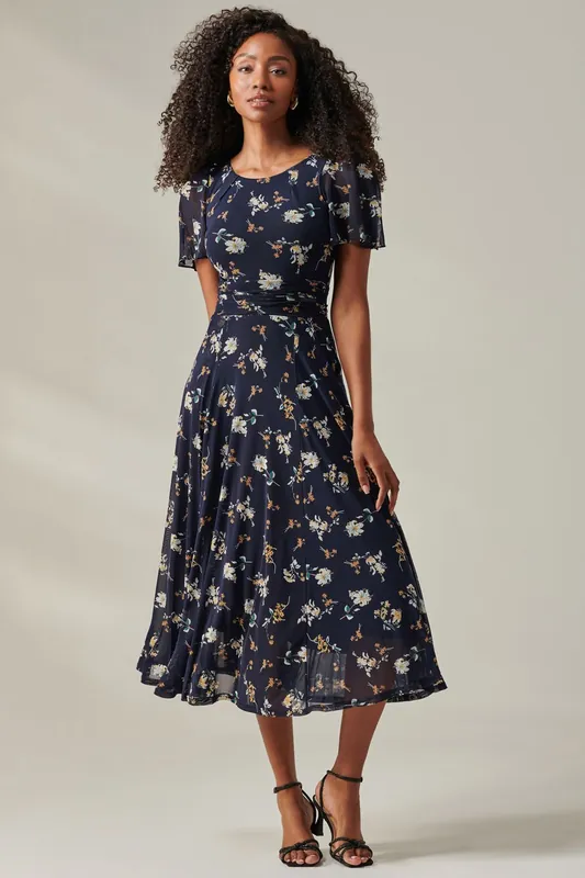 Harlie Floral Mesh Maxi Dress - Jolie Moi