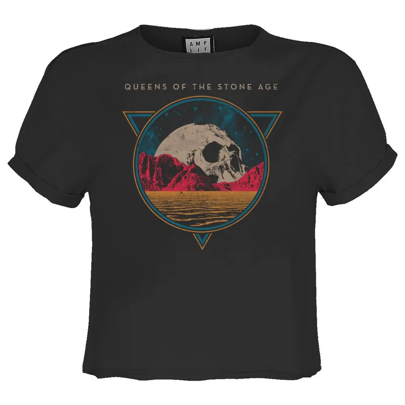 Skull Planet Queens Of The Stone Age Crop Top - Amplified