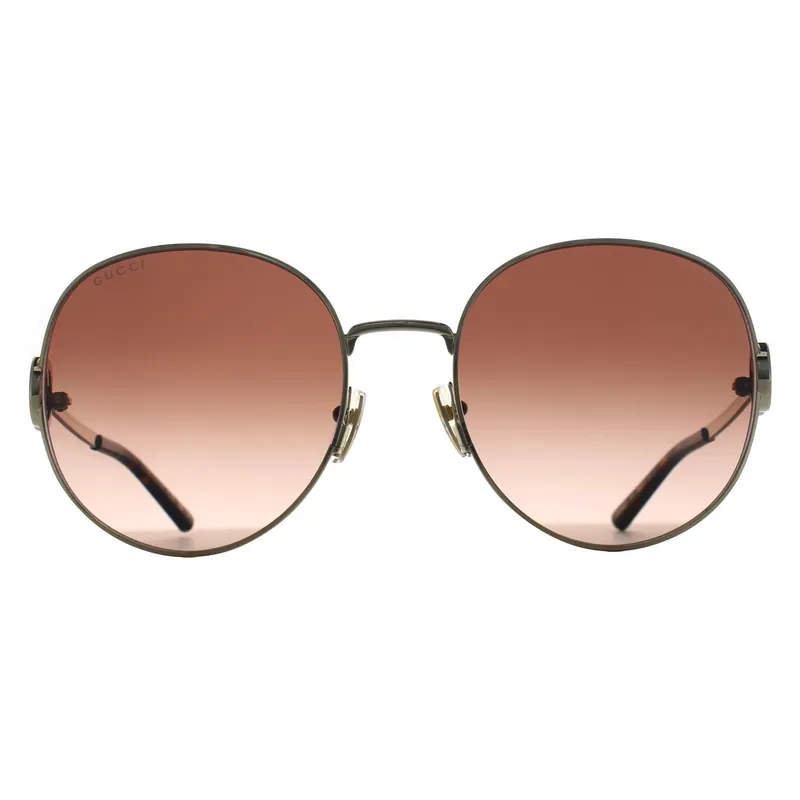 Round Gold Brown Gradient GG2047S - Gucci