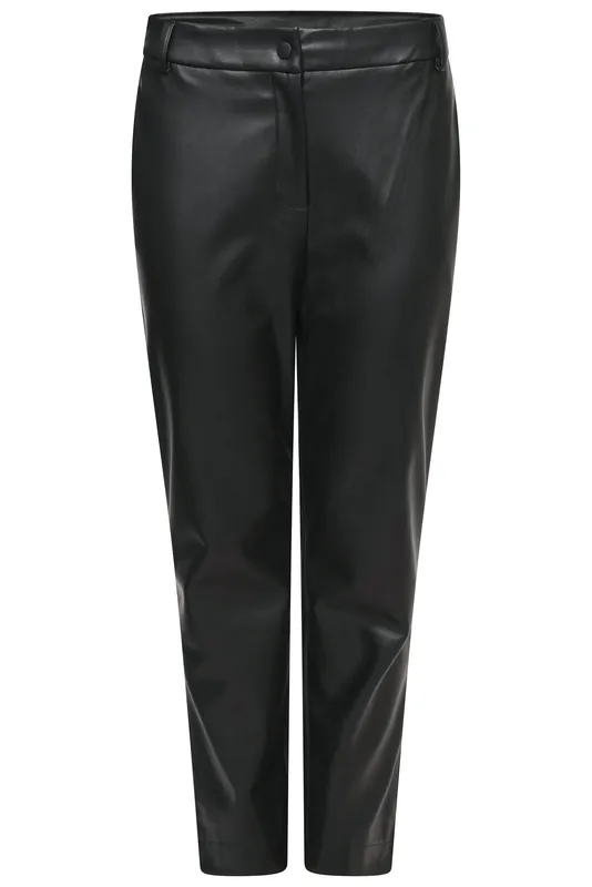 Tiana Fleece Lined Faux Leather Trousers - ELLE