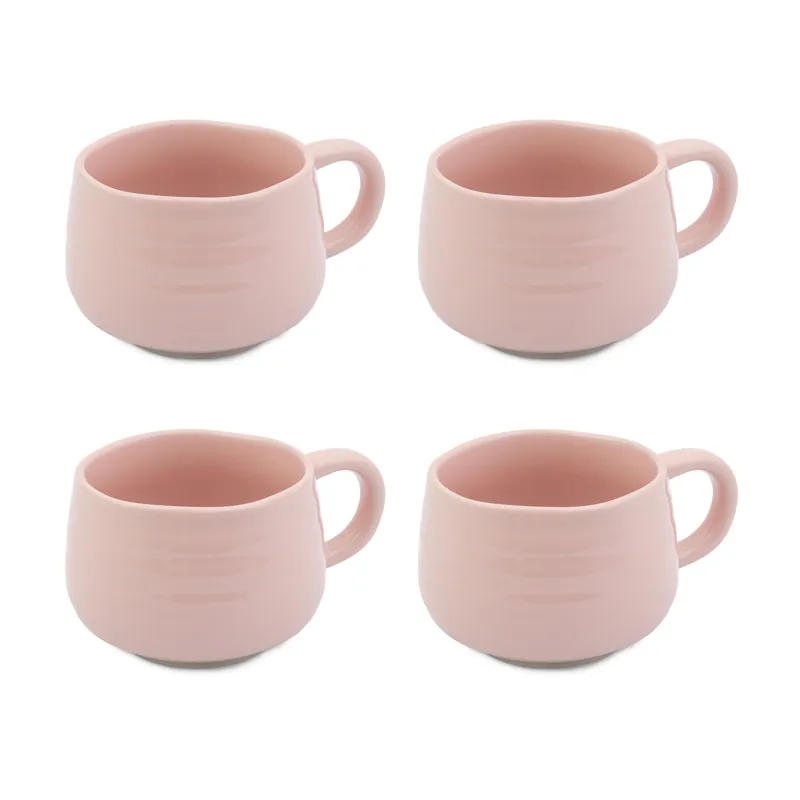 Big Love Cosy Cuppa, Stoneware, Pink, Set of 4 - Jamie Oliver