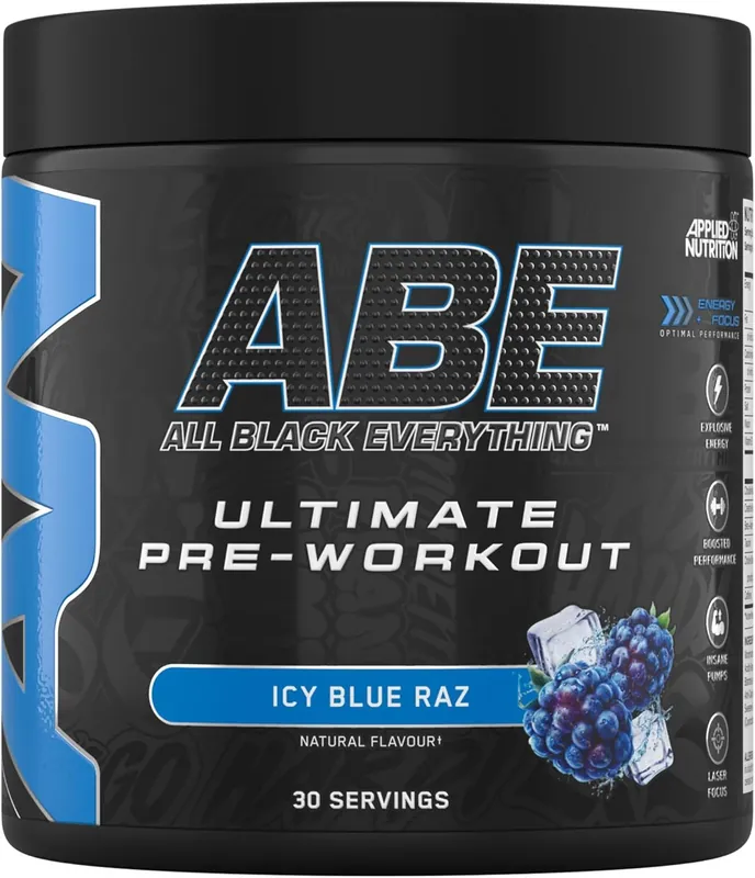ABE Pre Workout Powder - Icy Blue Raz - 30 Servings