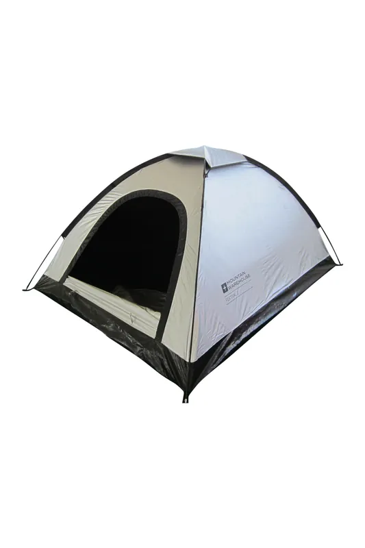 'Blackout' Water Resistant Single Skin Festival 2 Man Tent - Mountain Warehouse