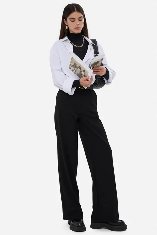 High Waist Straight Leg Pants - Hiccup