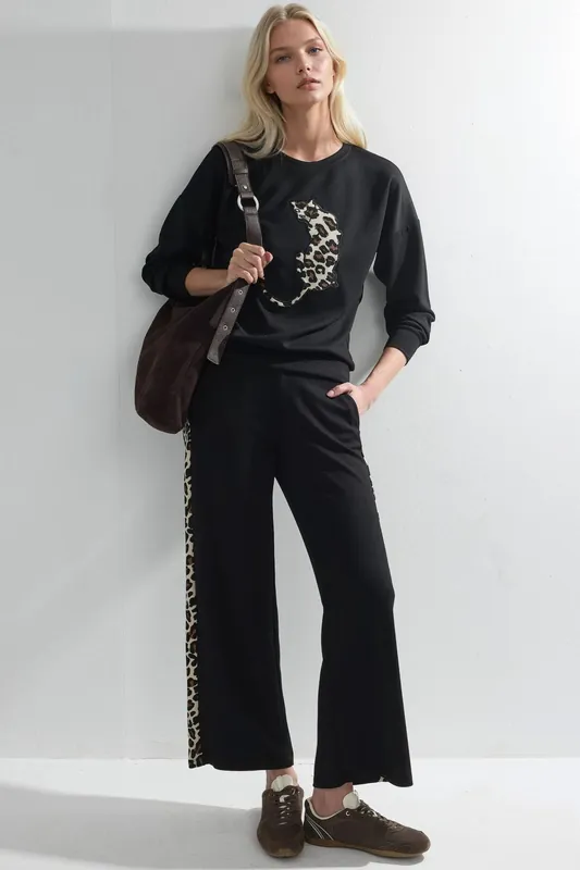 Modal Touch Leopard Pattern Two-Piece Set
