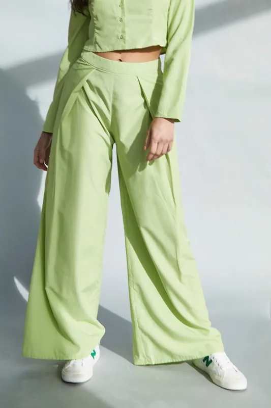 High Waisted Wide Leg Trousers - Shnoo