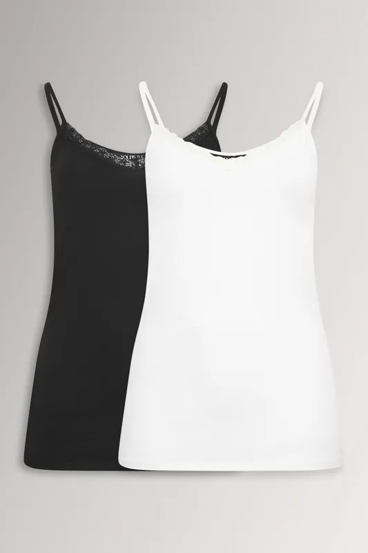 2 Pack Lace Cami Tops - Yours
