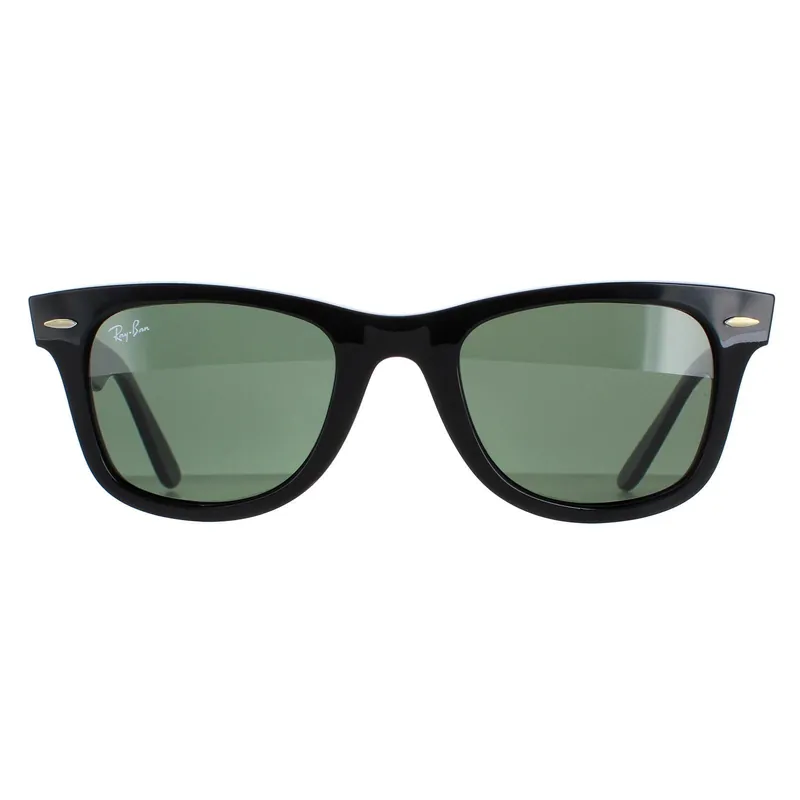 Rectangle Black Green Sunglasses - Ray-Ban