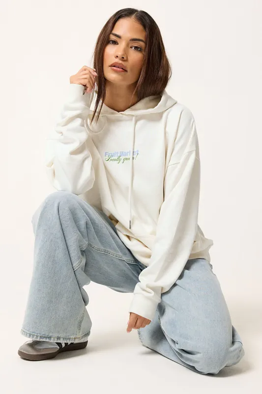 Petite Slogan Oversized Hoodie - PixieGirl