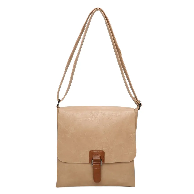 Slim Flap Closure Messenger Crossbody Bag - Kitise