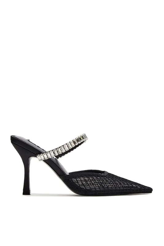 Brecki Heel Black' Fabric Heels - STEVE MADDEN