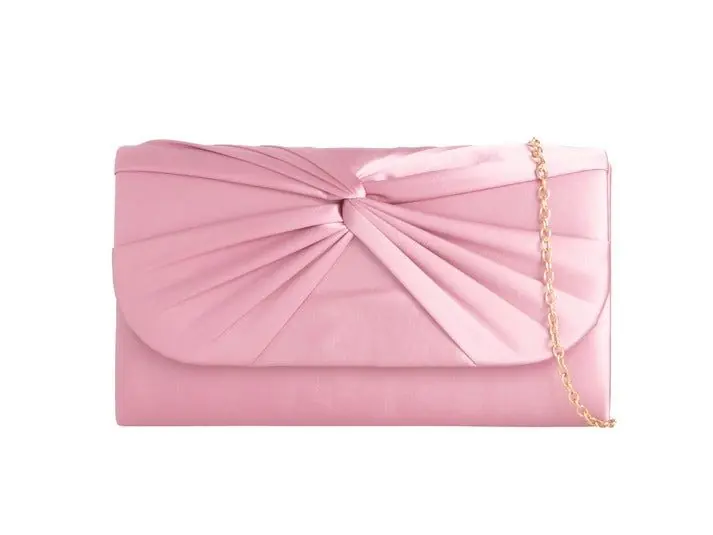 Ruched Satin Clutch - SVNX
