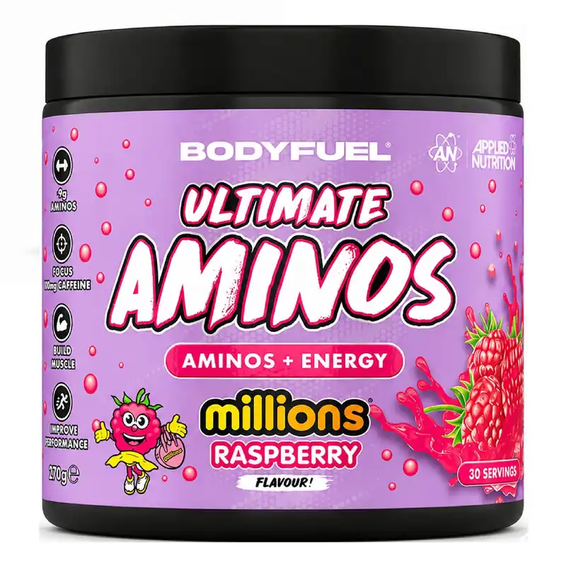 BodyFuel Ultimate Aminos Powder - Millions Raspberry - 30 Servings