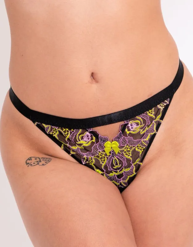 Stand Out Thong Brief Mesh Knickers Lingerie - Curvy Kate