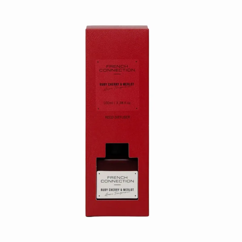 Ruby Cherry & Merlot Reed Diffuser 100ML Square Design - French Connection