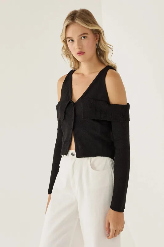 Cut Out Knit Sweater - Hiccup