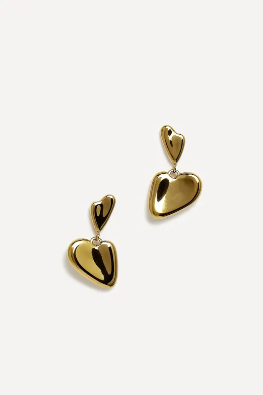Allure Gold Twisted Heart Drop Earrings - Linzi