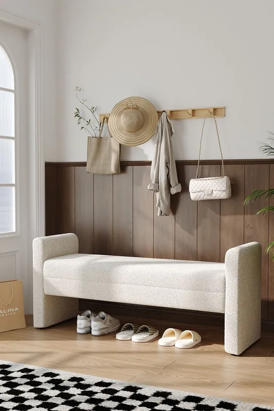 Teddy Upholstered H-Shaped Bench