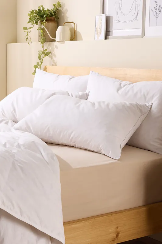 4 Pack Scandinavian Duck Feather & Down Medium Support Pillows - Snuggledown