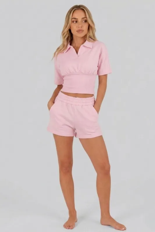 Polo Top and Shorts Co-ord - Short Sleeve - Two Piece Set
