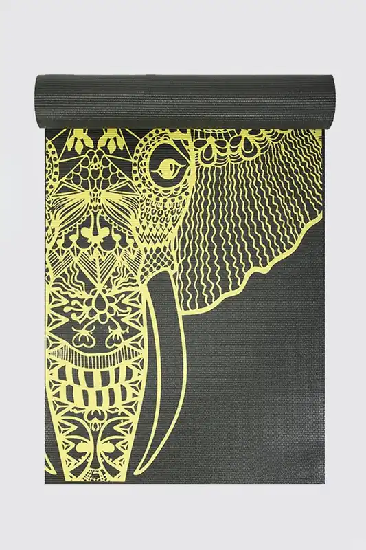 Yellow Elephant Designed Yoga Mat 6mm - Yoga Studio