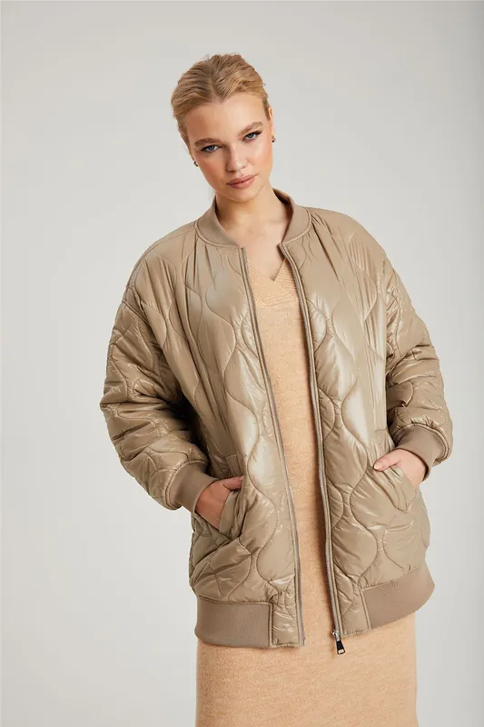 Quilted Longline Bomber - Urban Bliss