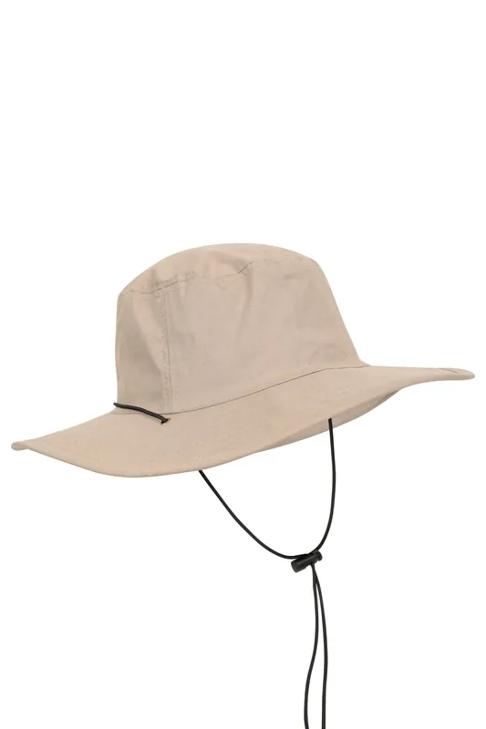 Stylish Australian Cotton Brim Hat Lightweight Adjustable Fit Sun Hat - Mountain Warehouse