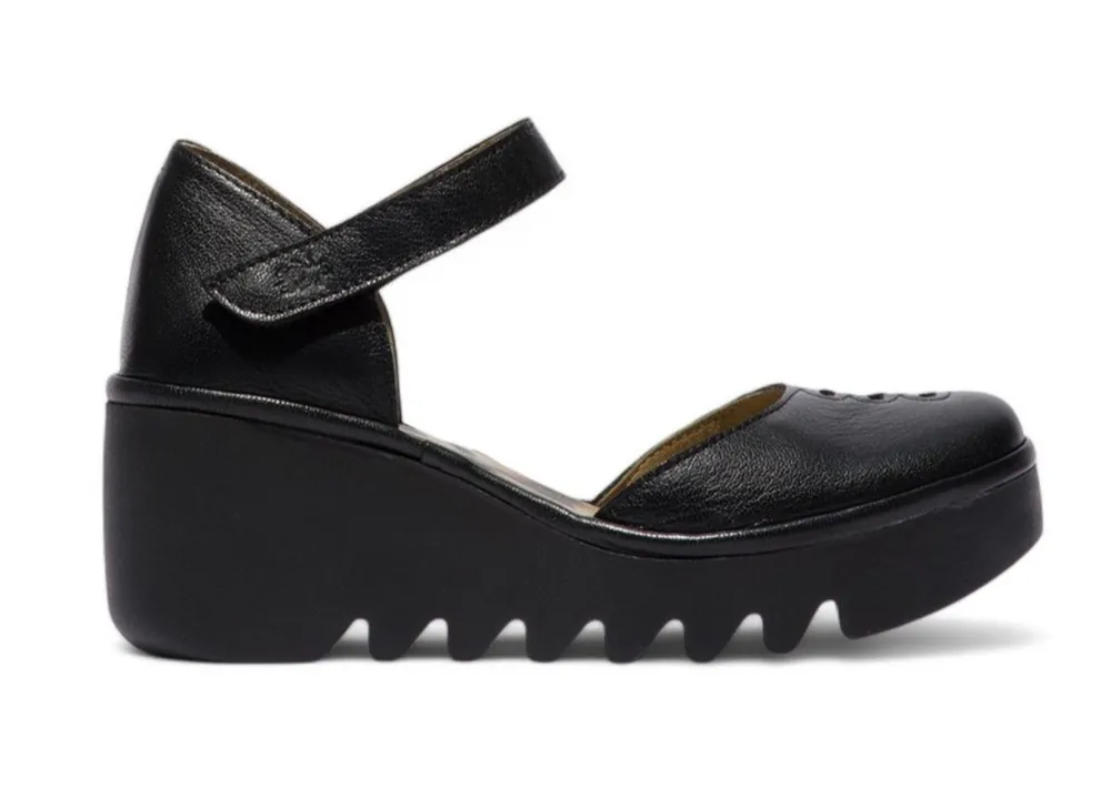 Wedges BISO305FLY Sandals Espadrille Stap Heels - Infinity Leather
