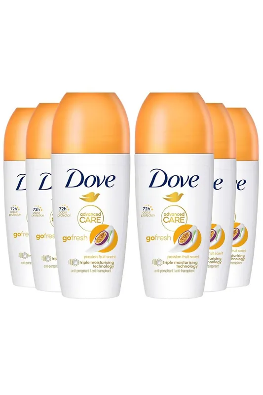 Roll On Women's 'Antiperspirant' Passion Fruit 72H, 6x 50ml - Dove