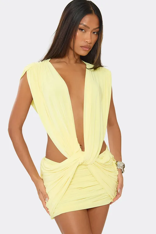 Sleeveless Cut Out Mini Dress - EGO