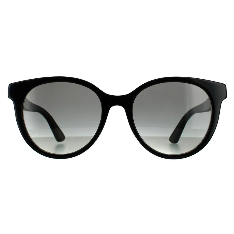 Round Black Grey Gradient Sunglasses - Gucci