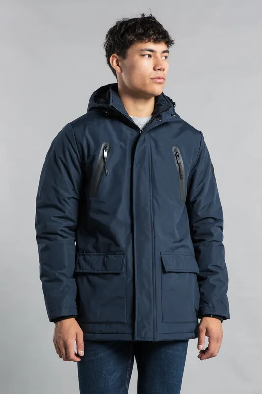 Hooded Padded Jacket with Microfleece Lining - Tokyo Laundry