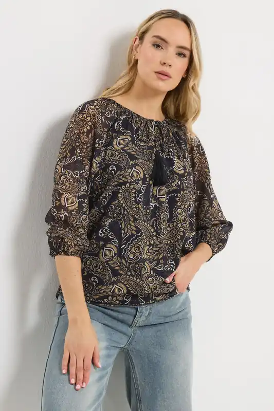 Tall Paisley Chiffon Blouse - Long Tall Sally
