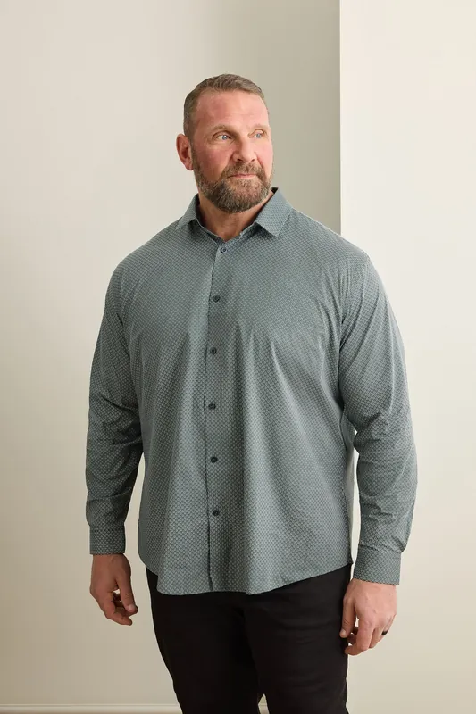 Geometric Print Formal Shirt - BadRhino
