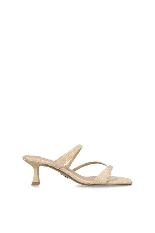 Ajay Beige Raffia' Heels - STEVE MADDEN