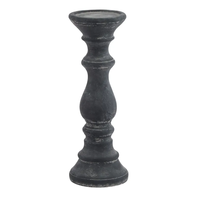 Amalfi Grey Column Candle Holder - Love Lace