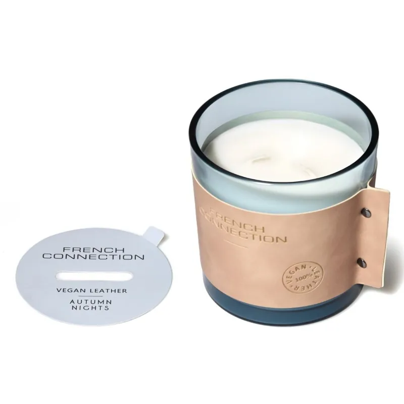 Leather Effect Candle High Autumn Nights 340g Single Wick - French Connection