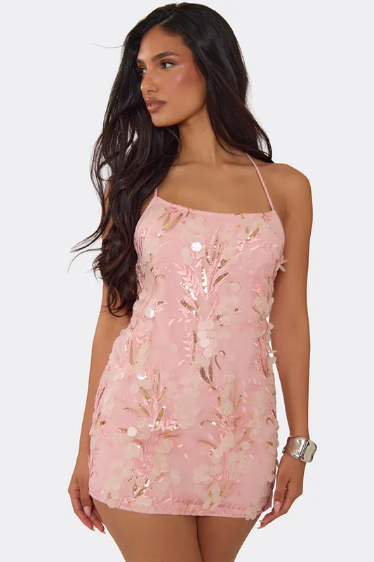 Strappy Cross Back Mini Dress - EGO