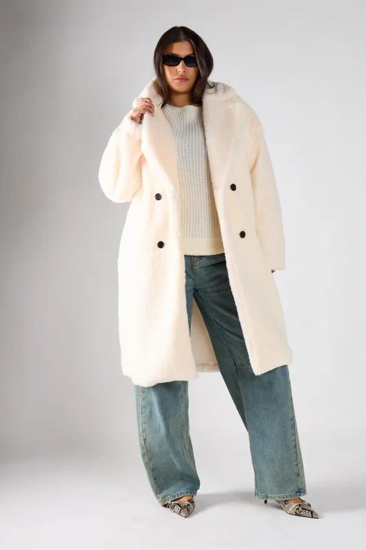 Double-Breasted Teddy Coat