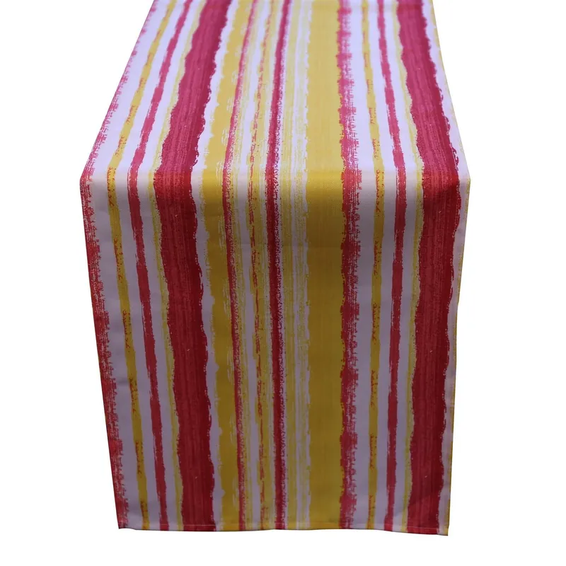 Striped Water Repellant Table Runner - Luxury Living