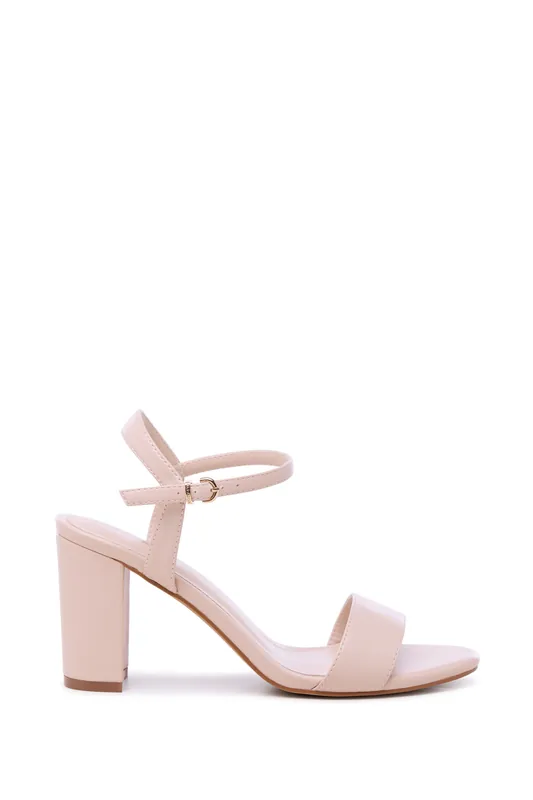 Harmonia' Block Heel Ankle Strap Sandal - Paradox London