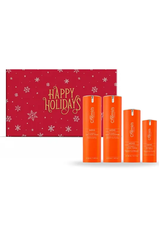 Anti-Ageing Men's Vitamin C Full Routine Kit for Brightening and Even Skin Tone
