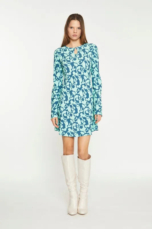 Keyhole Shift Mini Dress - Shnoo
