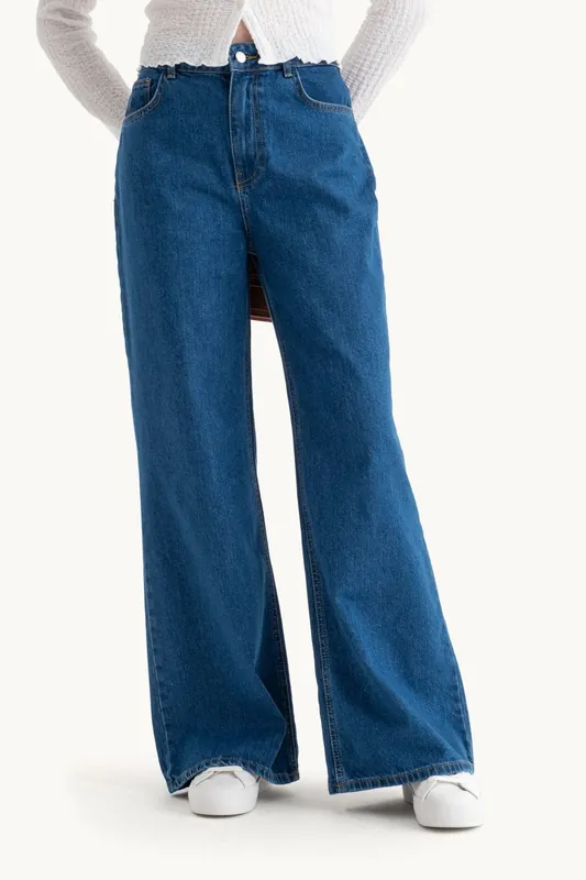 High Waist Super Wide Leg Jeans - Hiccup