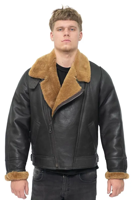 Sheepskin Leather WW2 Bomber Jacket-Haverhill