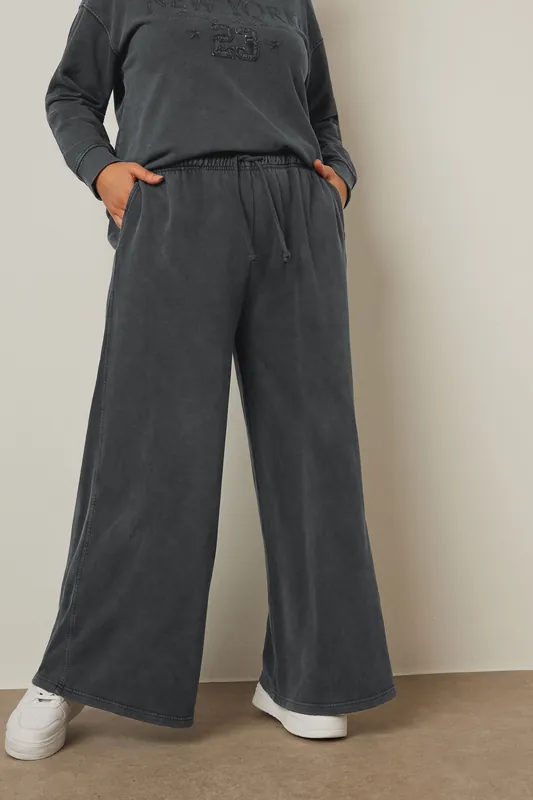 Washed Wide Leg Joggers - Yours