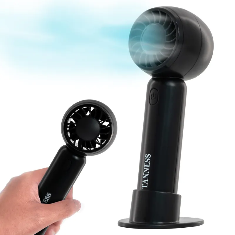 Tanness Portable Handheld Fan with Foldable Design and USB Charging