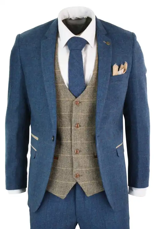 3 Piece Tweed Vintage Suit - Infinity Leather