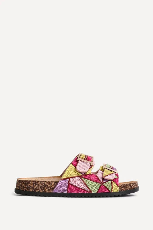 Gleam Multi Coloured Beaded Sliders - Linzi