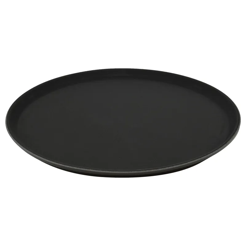 Round Non-Slip Serving Tray 35cm Black